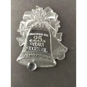 1981 Hallmark Keepsake Ornament 25 Years Together Acrylic Ornament